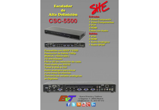 Escalador de Alta Definición CSC-5500 de Cypress